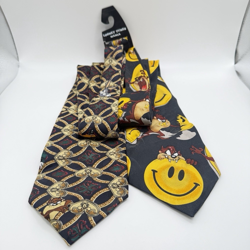 VTG‎ NWOT Looney Tunes Mania Set Of Neckties 1995/1996 - Picture 2 of 13